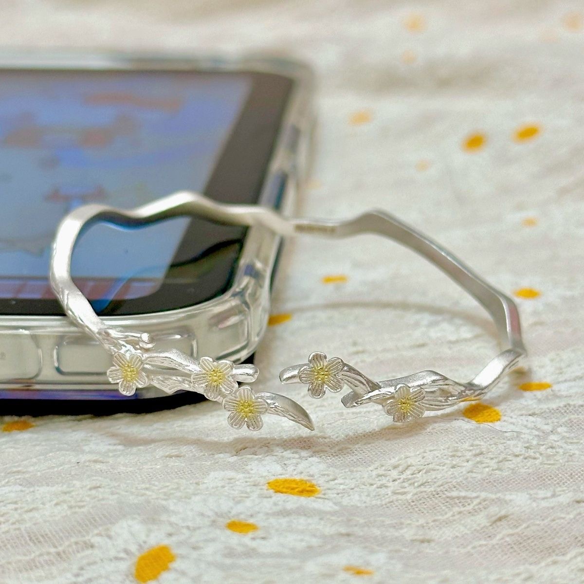 28号链接【茉莉花】开口 足银999.9 14克+证书礼盒包装