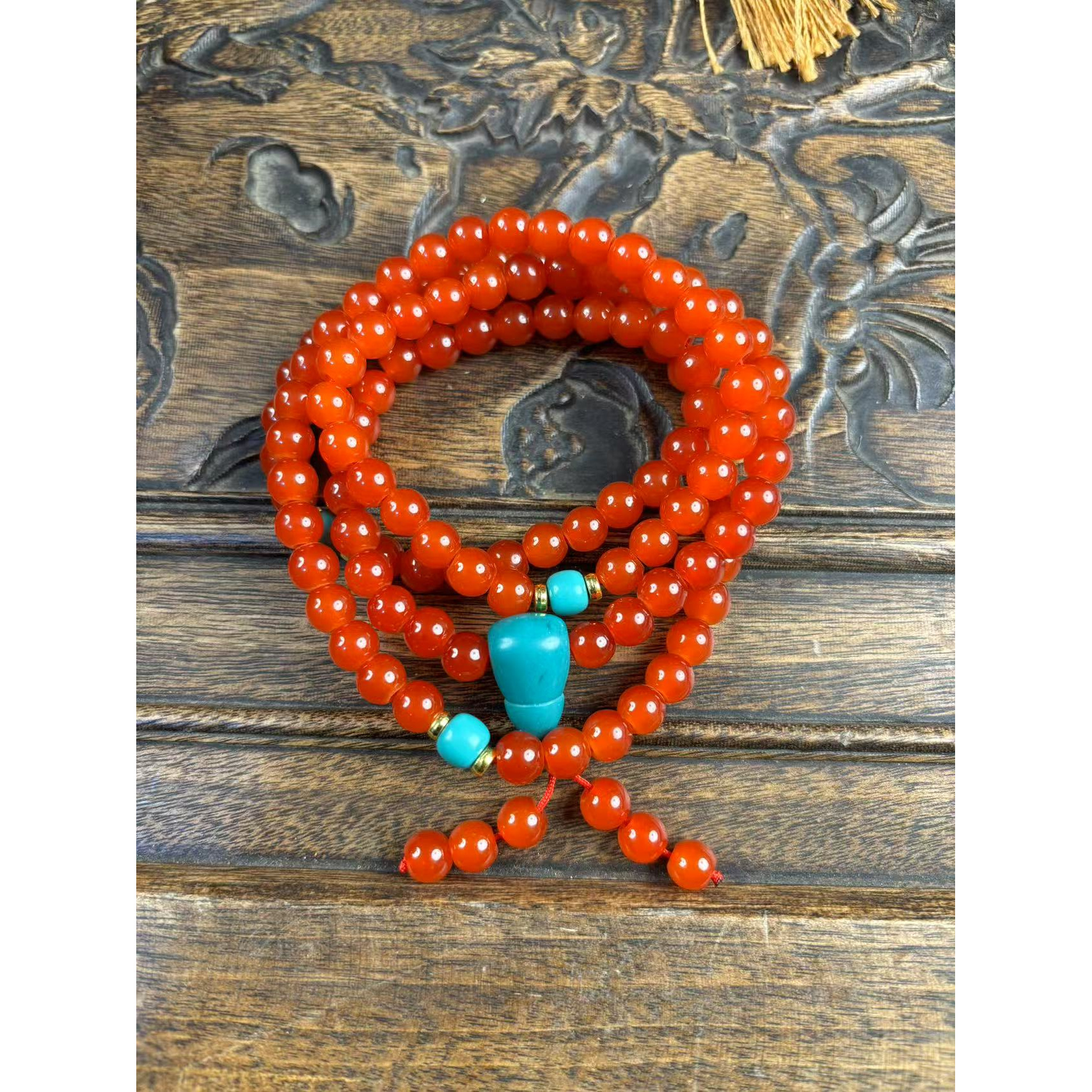 玛瑙红南南手链{小七甄选}