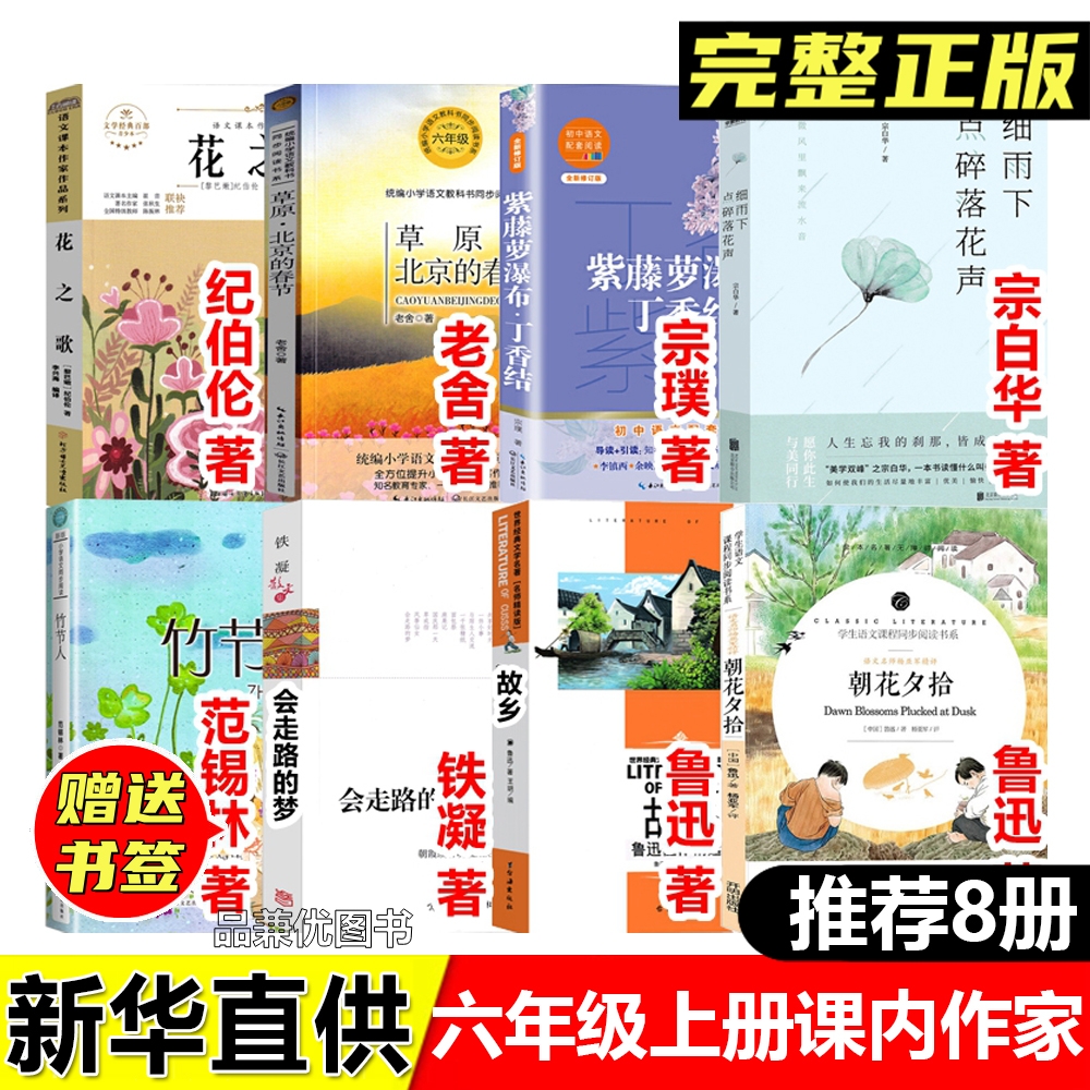 六年级上册课内作家花之歌草原北京的春节紫藤萝瀑布丁香结宗璞著