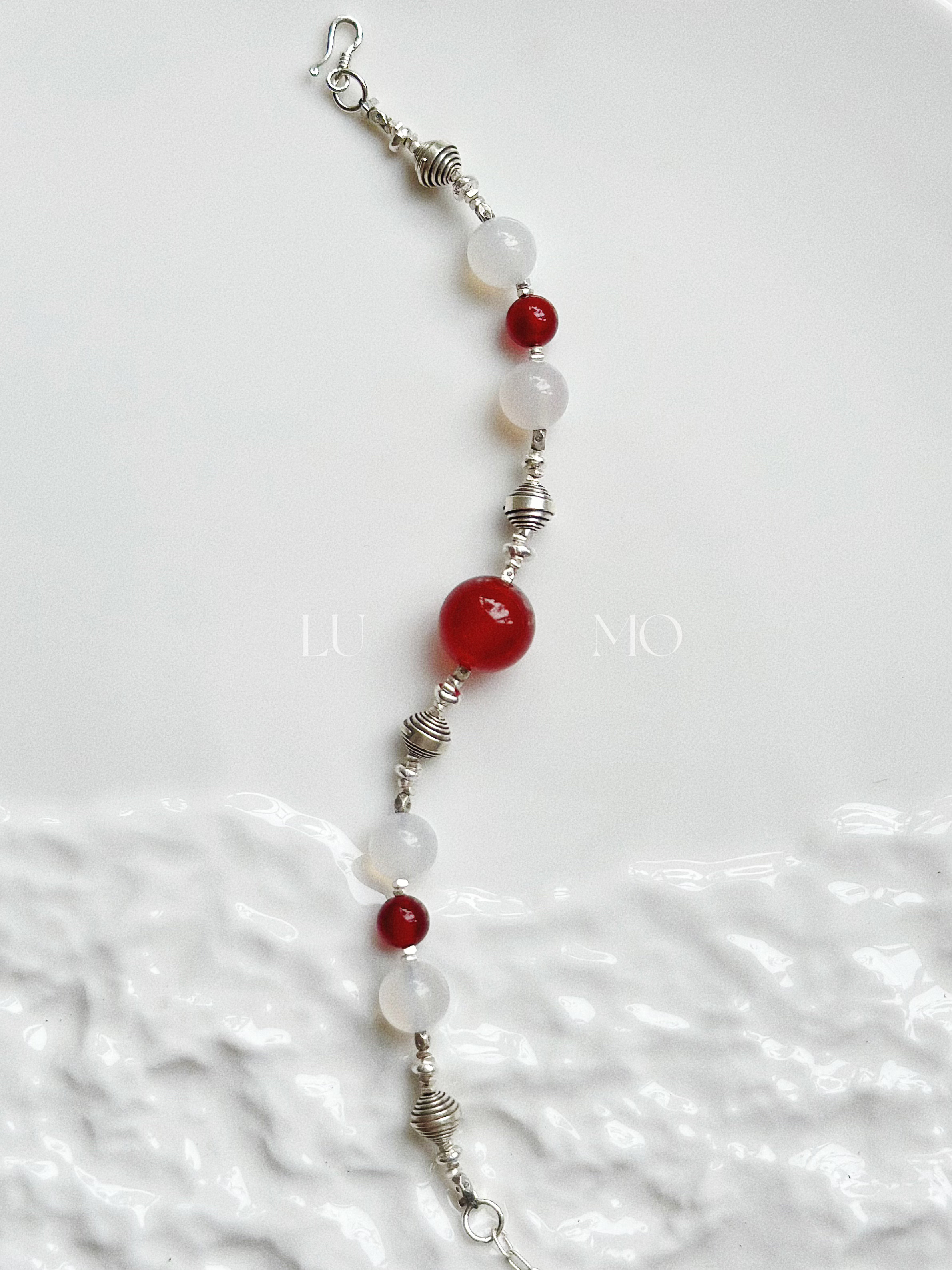 合成金属手链 *原创*紫兔毛银耀石黑发晶多款可选