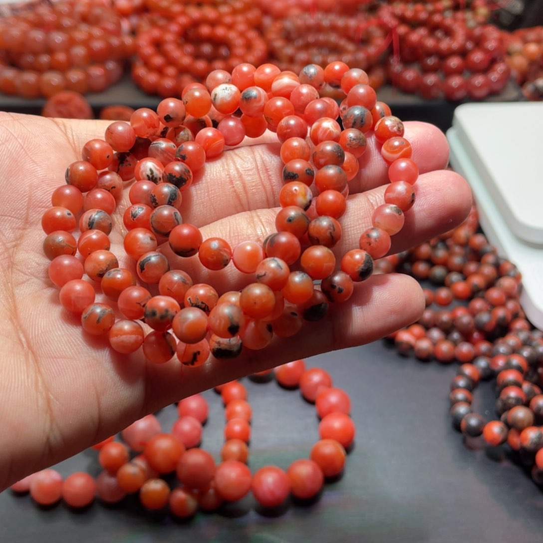 南红玛瑙手链未镶嵌