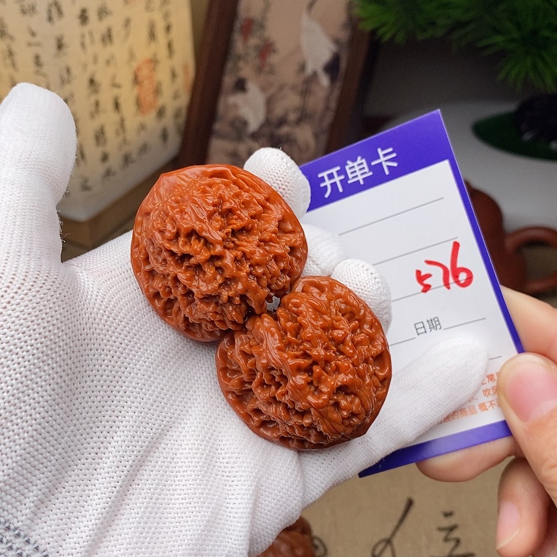 吉***尼把件文玩核桃40百花山576