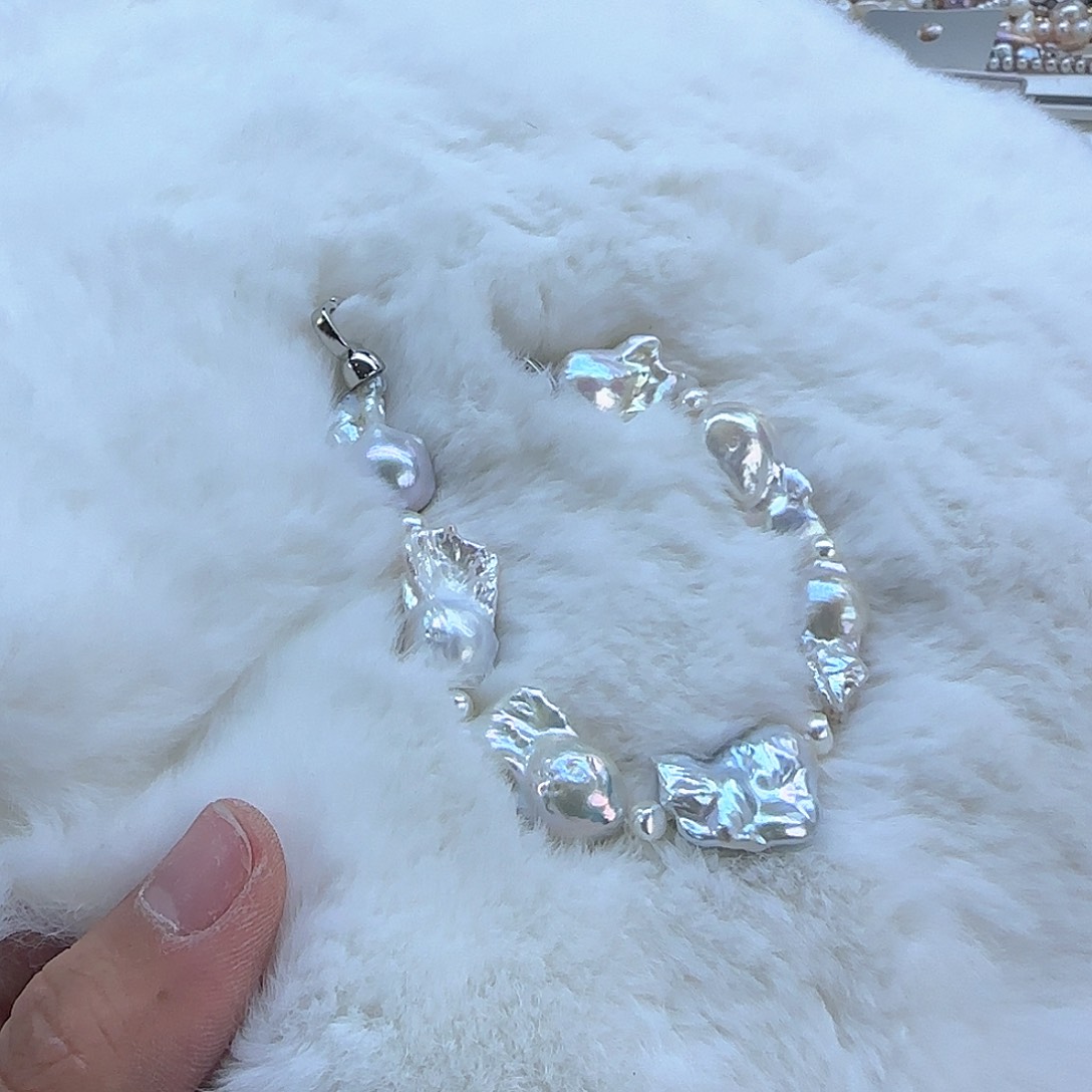 未镶嵌项链定制846淡水珍珠草**茵