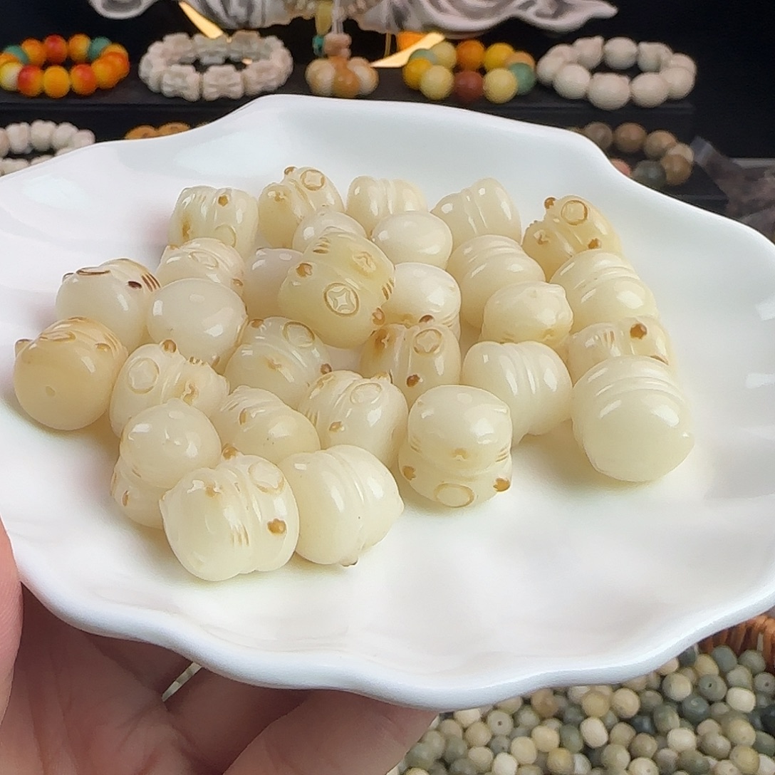菩提根/象牙果吊坠瑕疵卡15/16炭烤招财猫20颗
