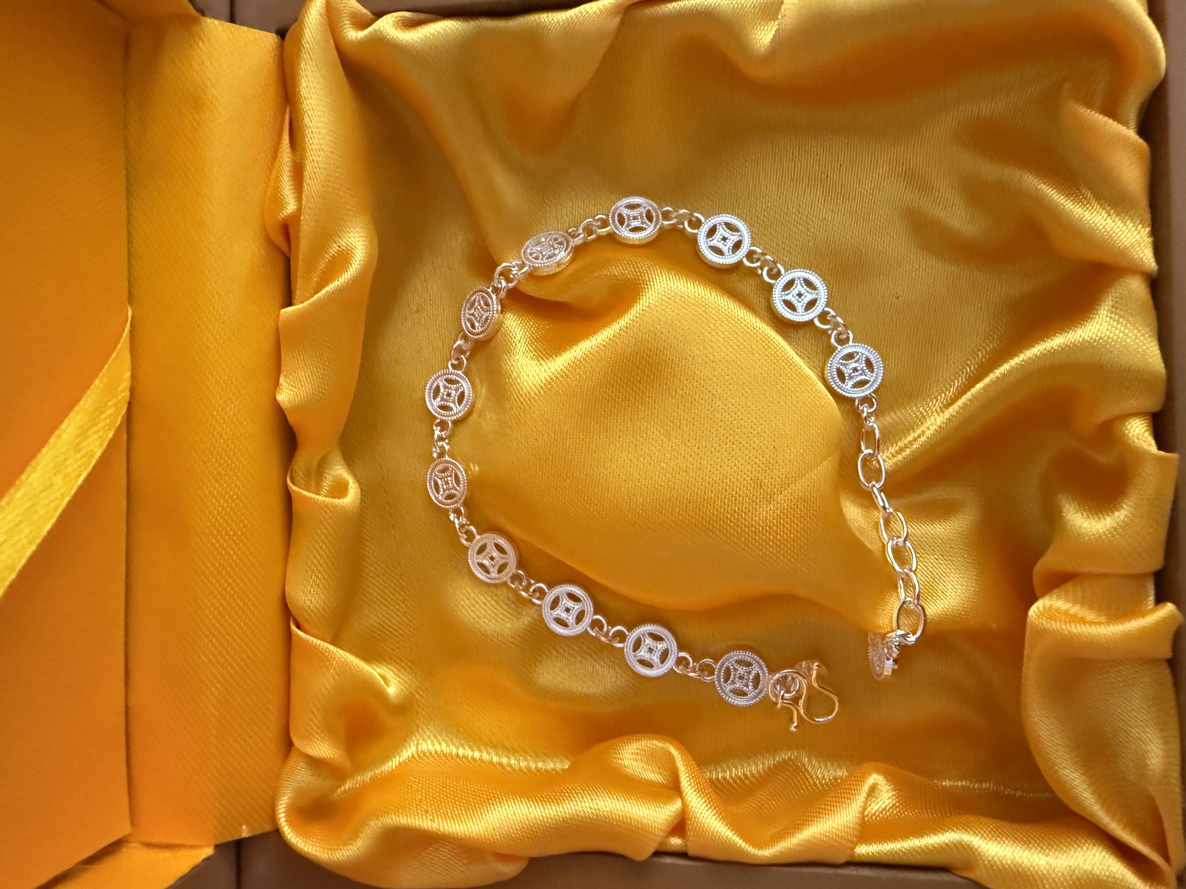 足银手链 足银小铺实心精品首饰 银色手链（无礼盒）YZ012