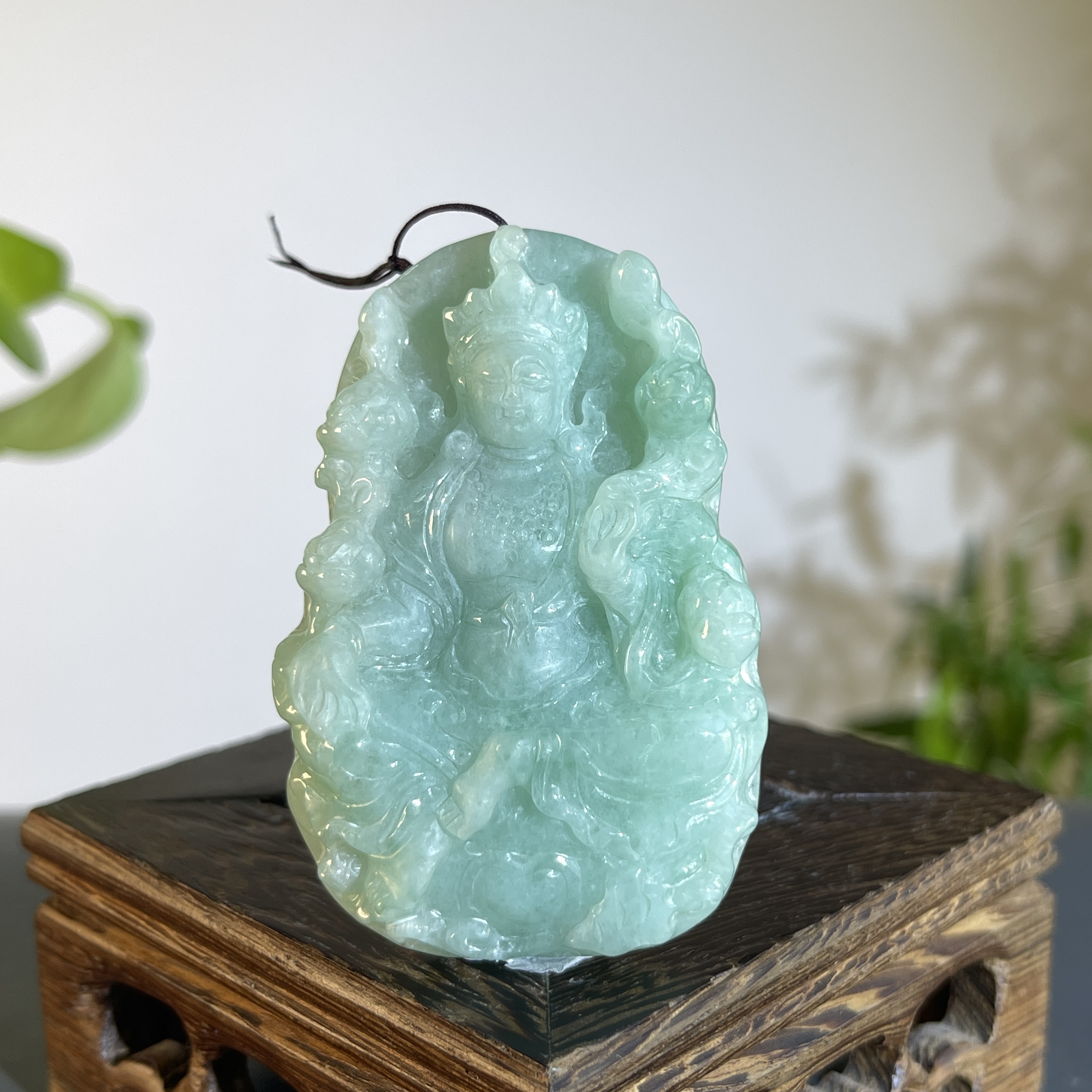 JTA23-62  天然缅甸A货翡翠 度母