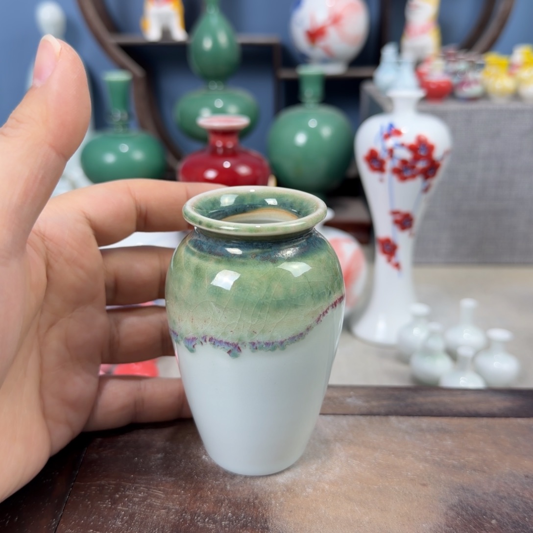 陶瓷手工小花器摆件
