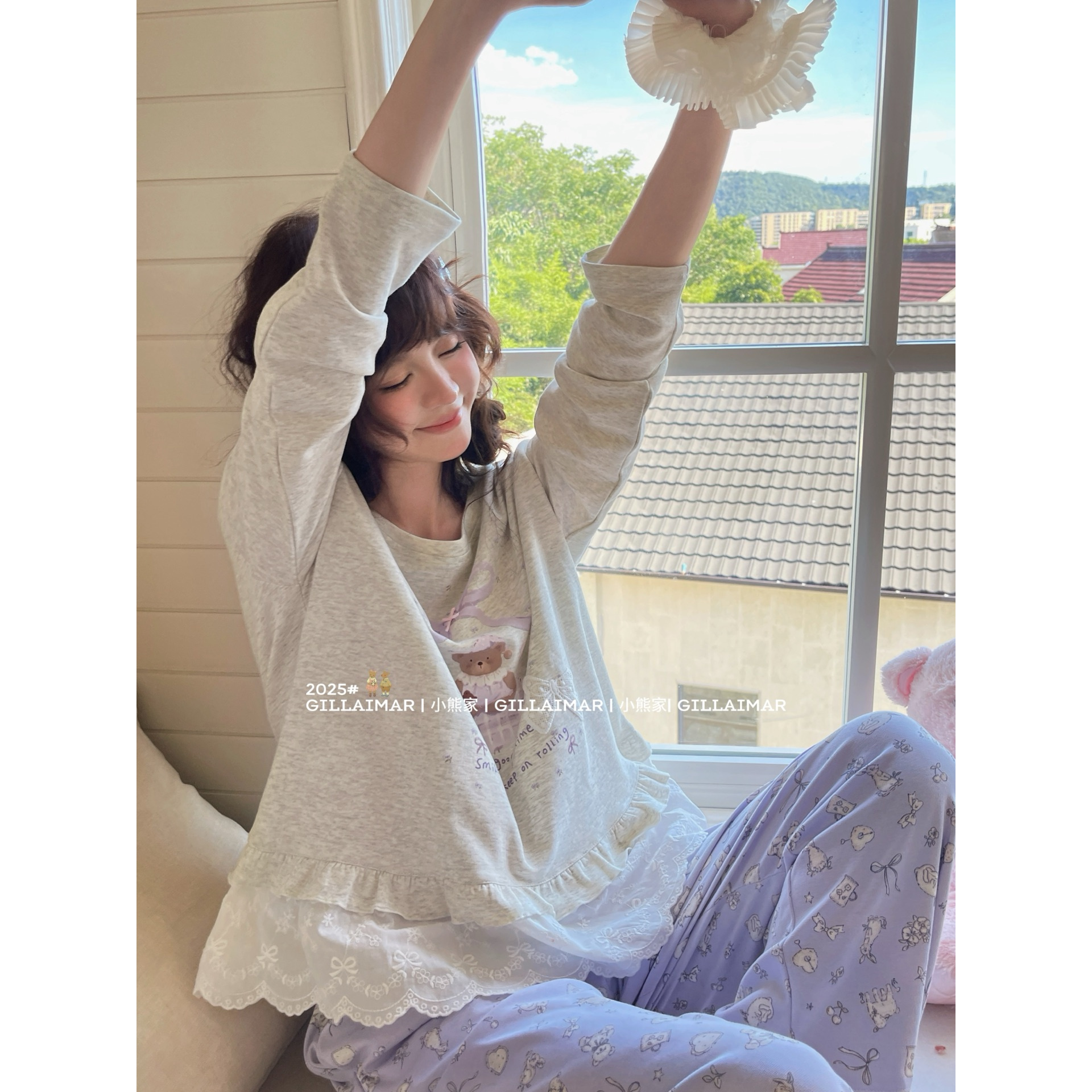 小熊家合集3 2025秋新款长袖长裤家居服卡通甜美休闲睡衣女