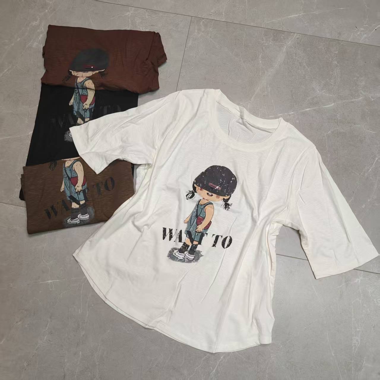 8013（飞儿同款）夏季薄款短袖t恤时尚春游出行