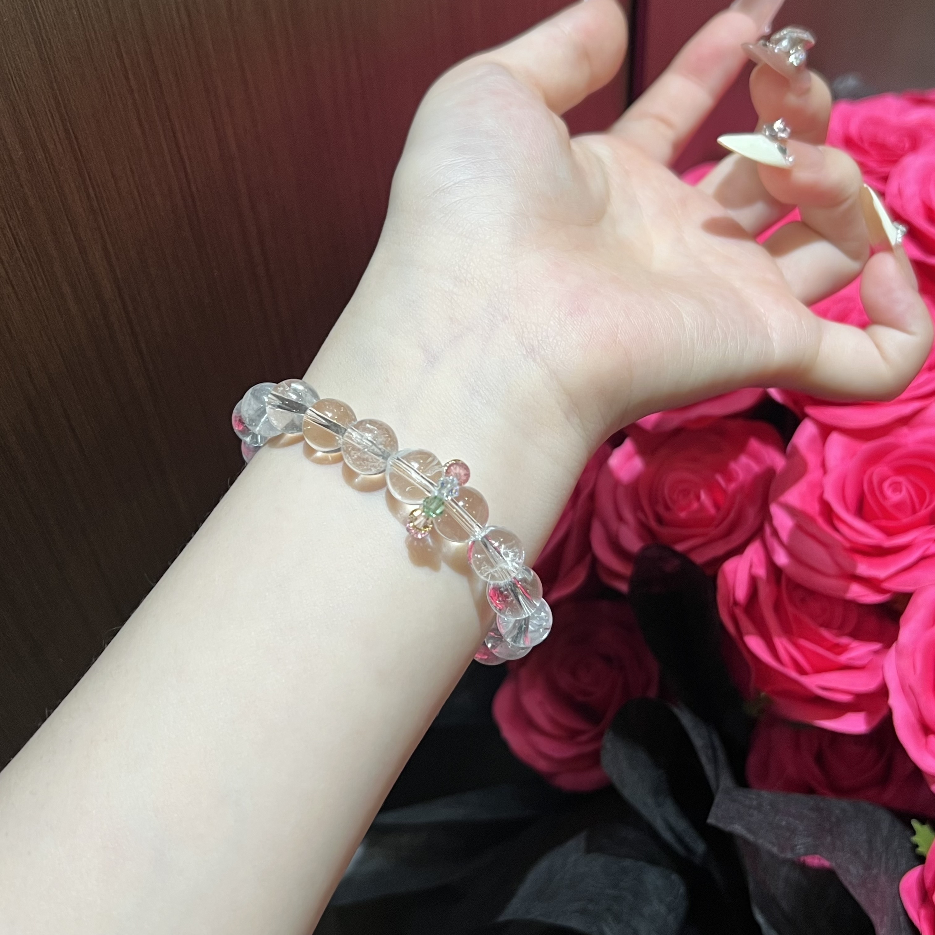 S958 9mm白阿塞设计款手串 颜色微差