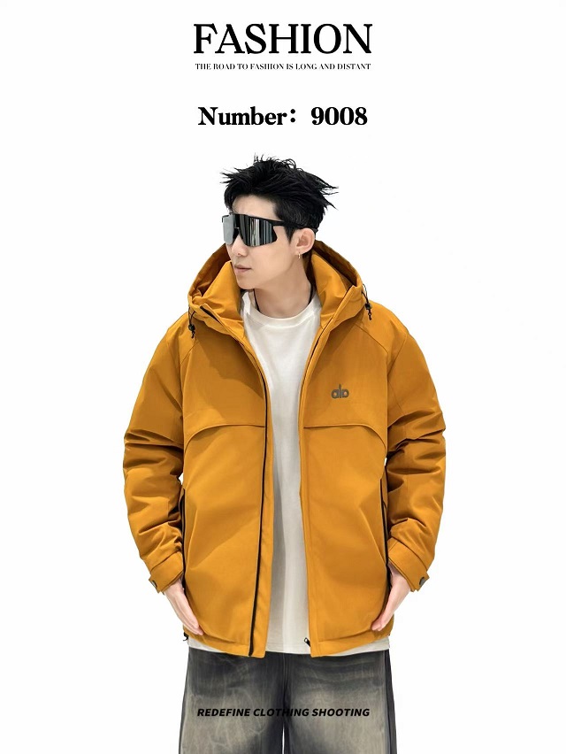 2025【冬季新款】冬季休闲加厚保暖防风连帽男士外套9008