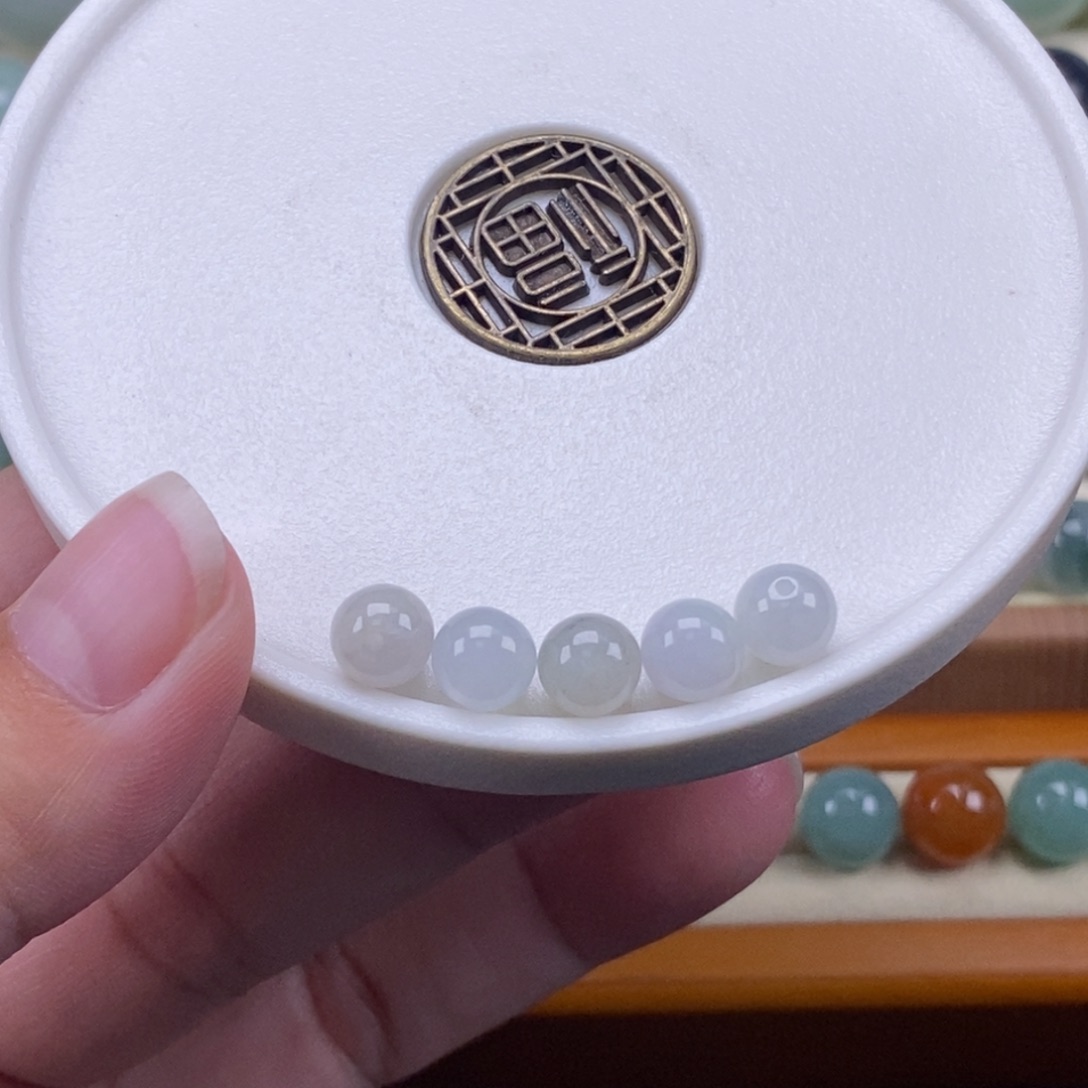 翡翠散珠天然翡翠a货卡6+