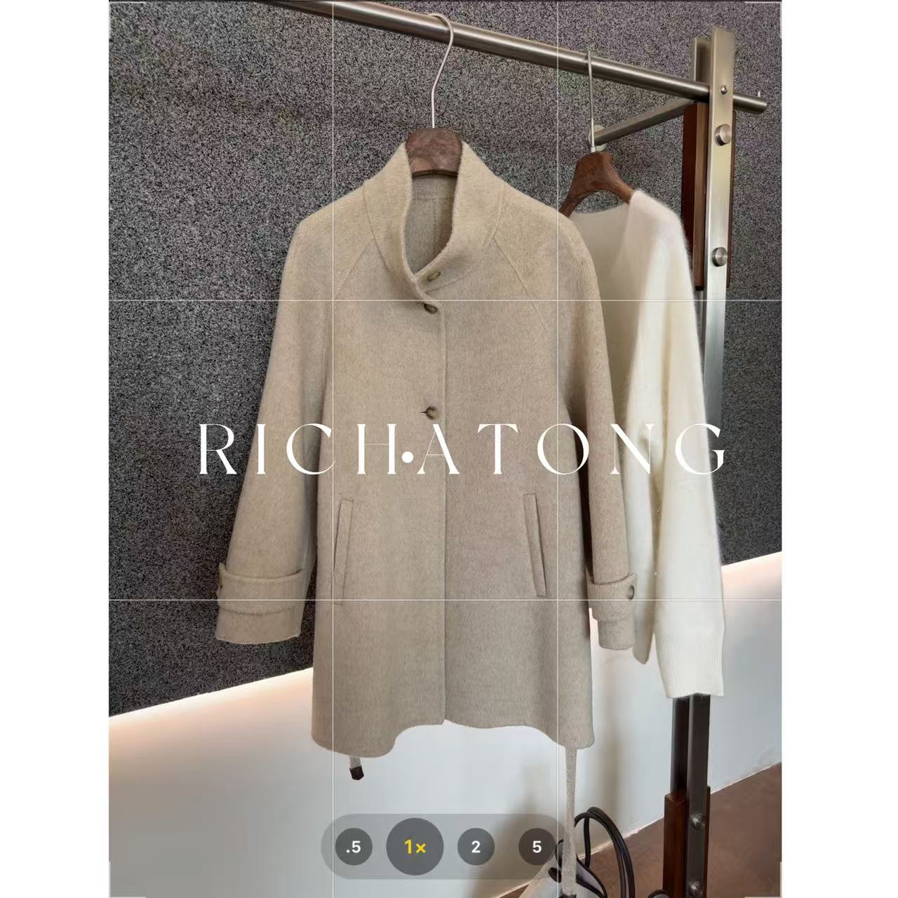 atong/阿彤-【极简从绒】-2025 100%超细澳毛立领腰带款大衣0903-59