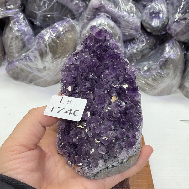 水晶未镶嵌摆件天然紫水晶