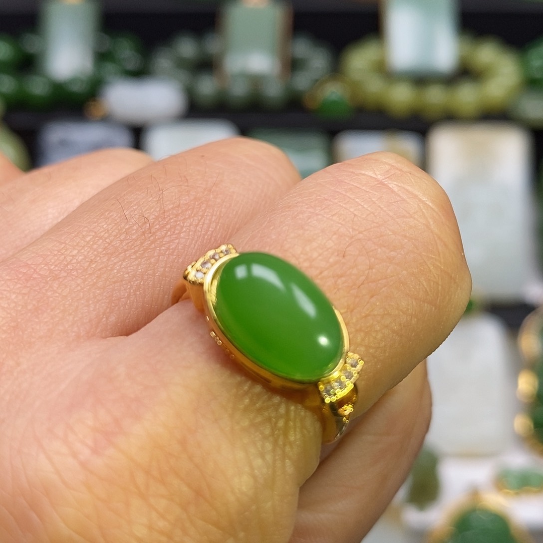 和田玉颈饰银S925镶嵌