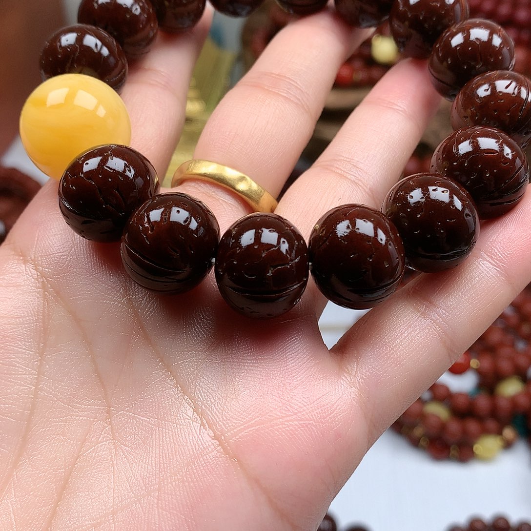 喜***羊猴头核桃吊坠桃核大尺寸卡17➕黄