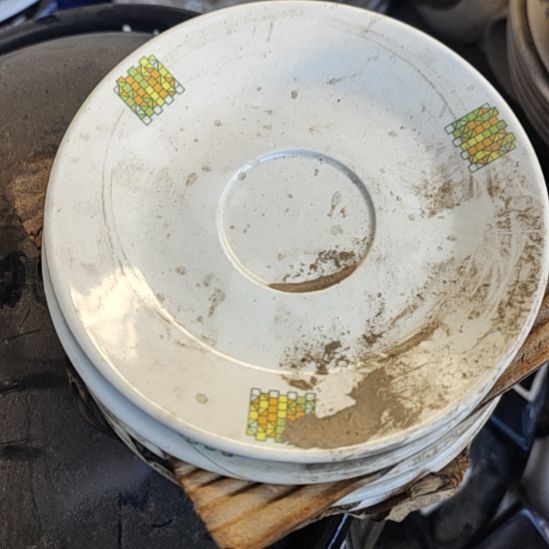 瓷发六个，餐碟子，口径15