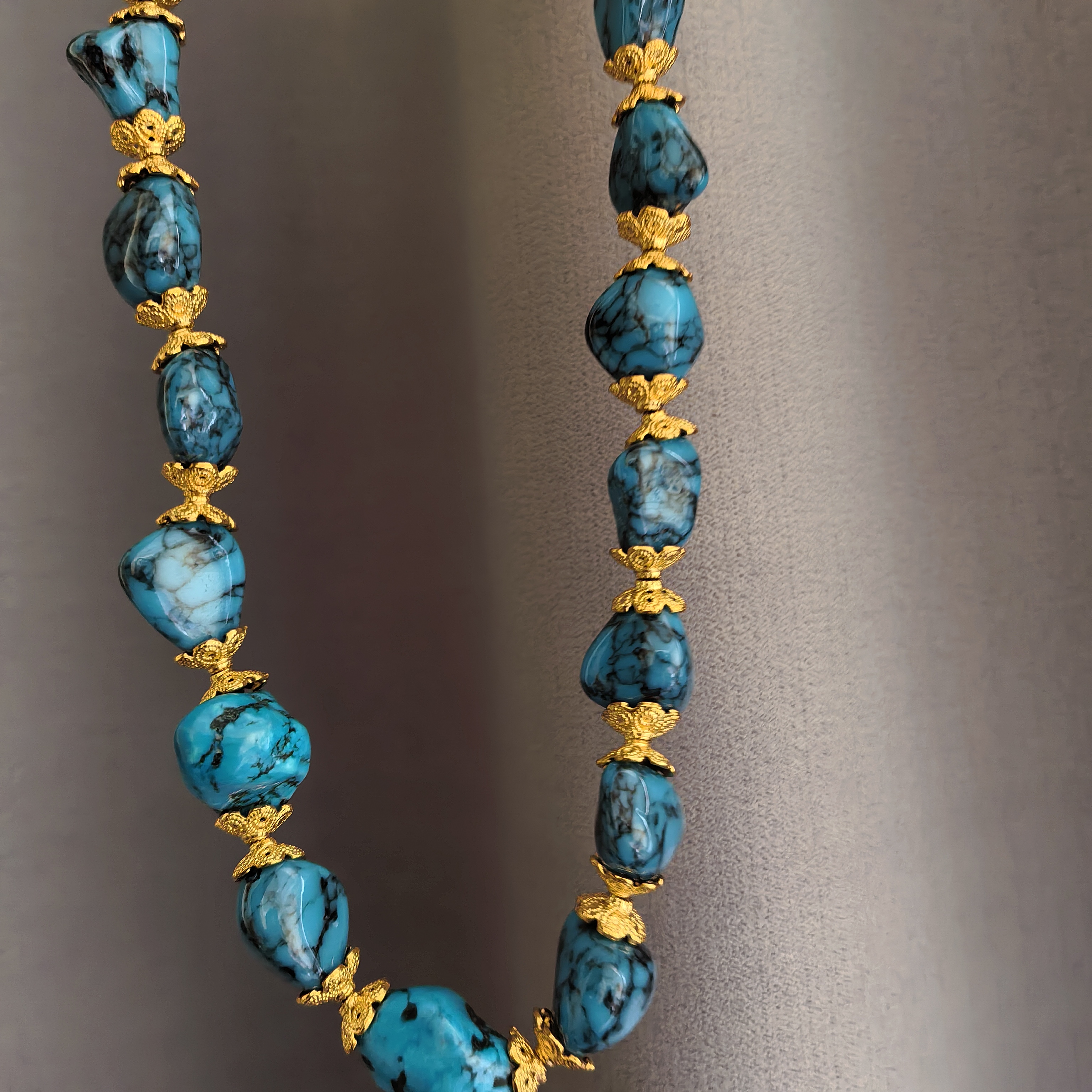 非金属珐琅项链 非金属莫桑石 藏式民族风莫桑石设计项链