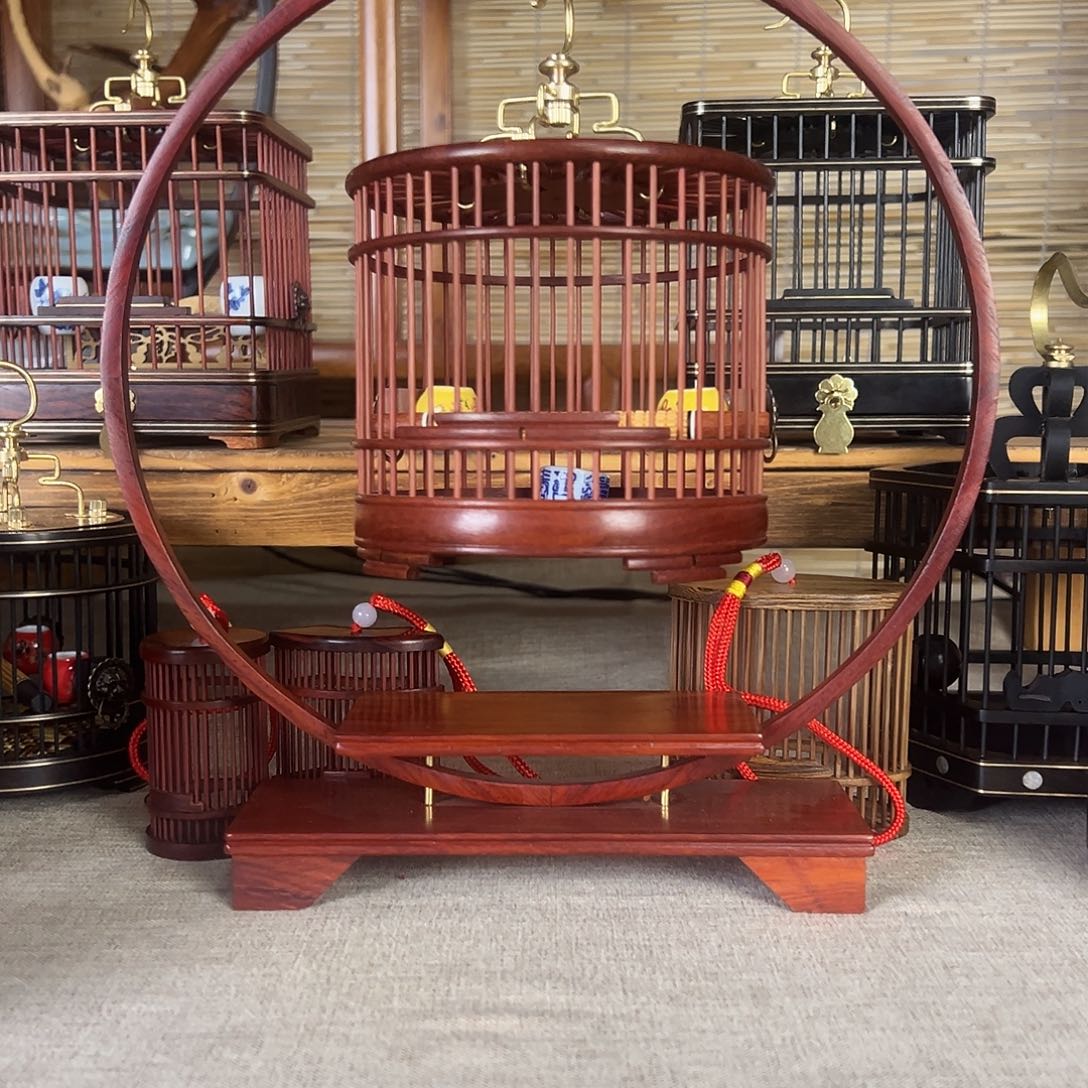 朝***阳直径12厘米素款笼子加木挂架