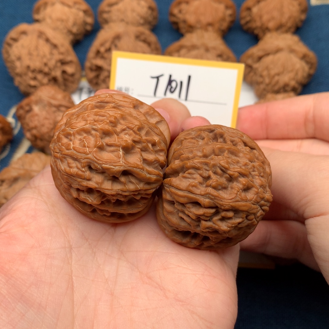 把件文玩核桃40磨盘 T1011