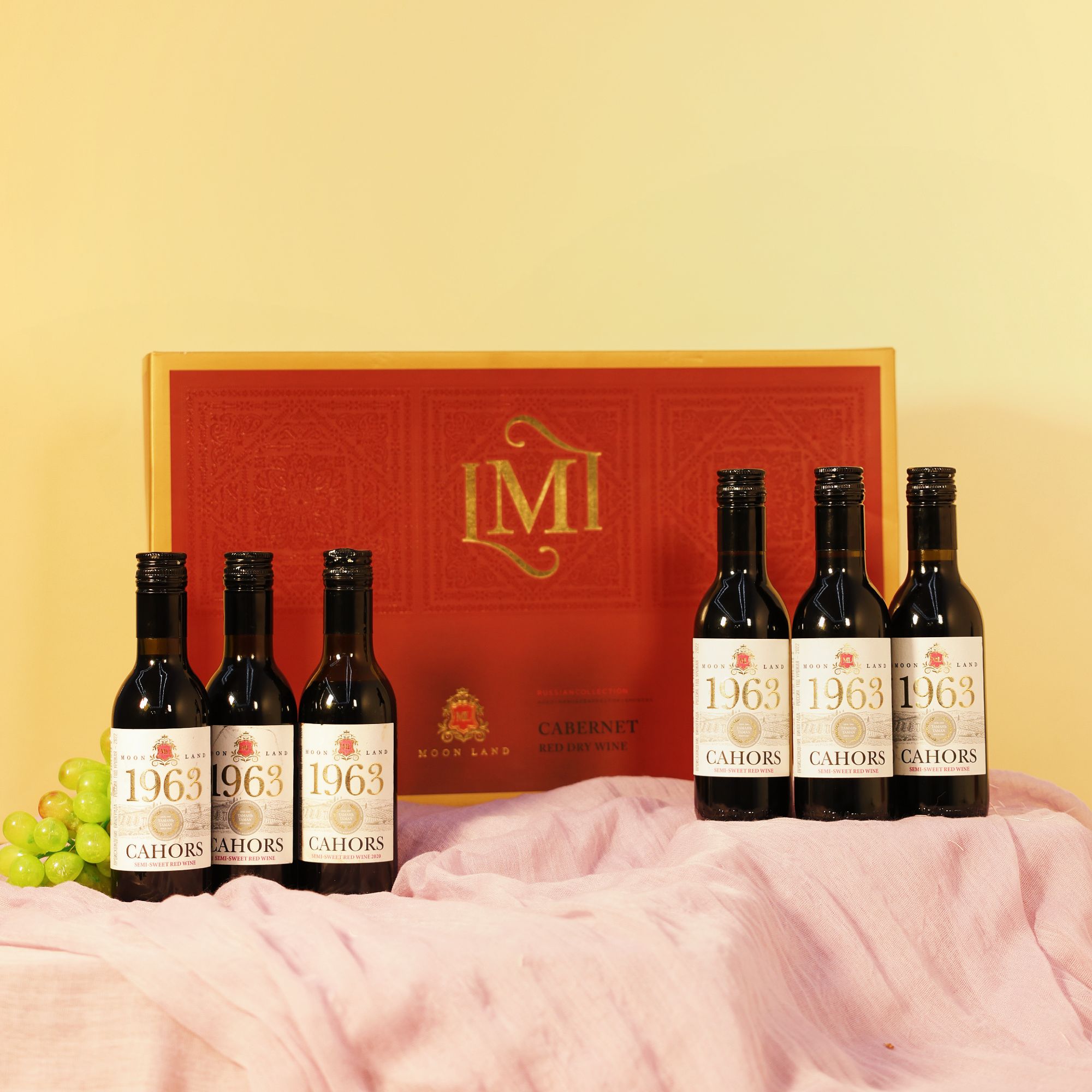 【 俄罗斯进口】木莱特1963卡奥尔半甜红葡萄酒12.5度187ml礼盒装  