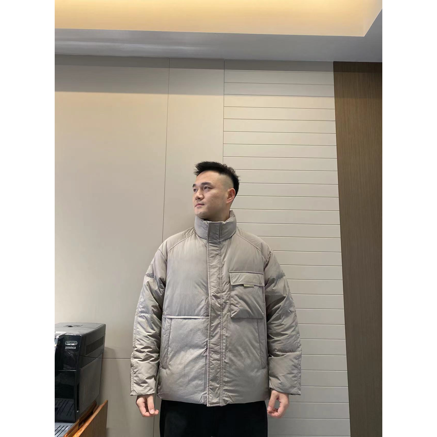 冬季立领男士长袖运动休闲大口袋加厚工装羽绒服1678