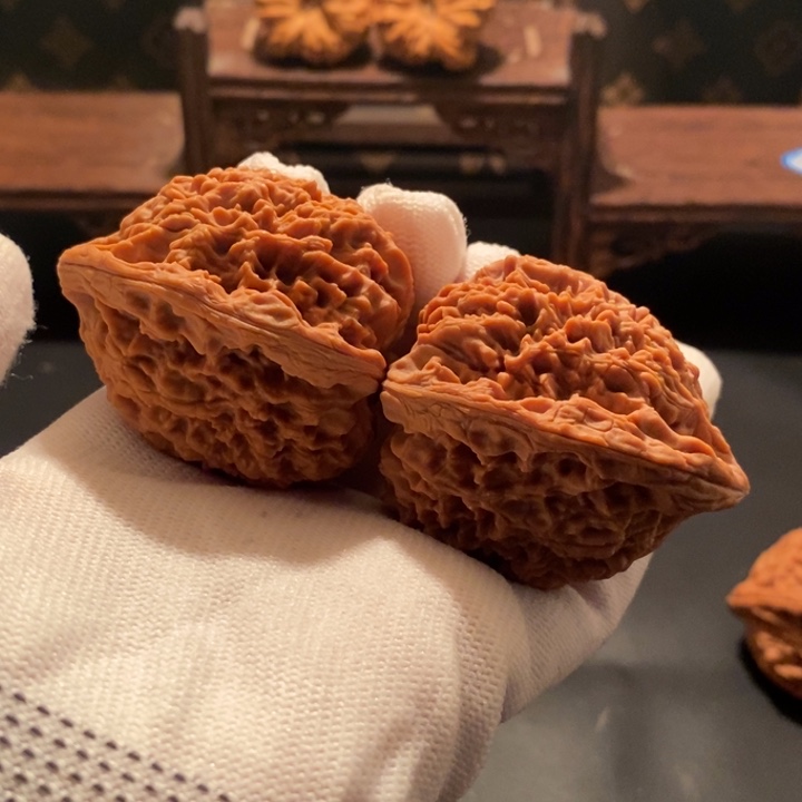 茶***蛋文玩核桃把件高炮南疆