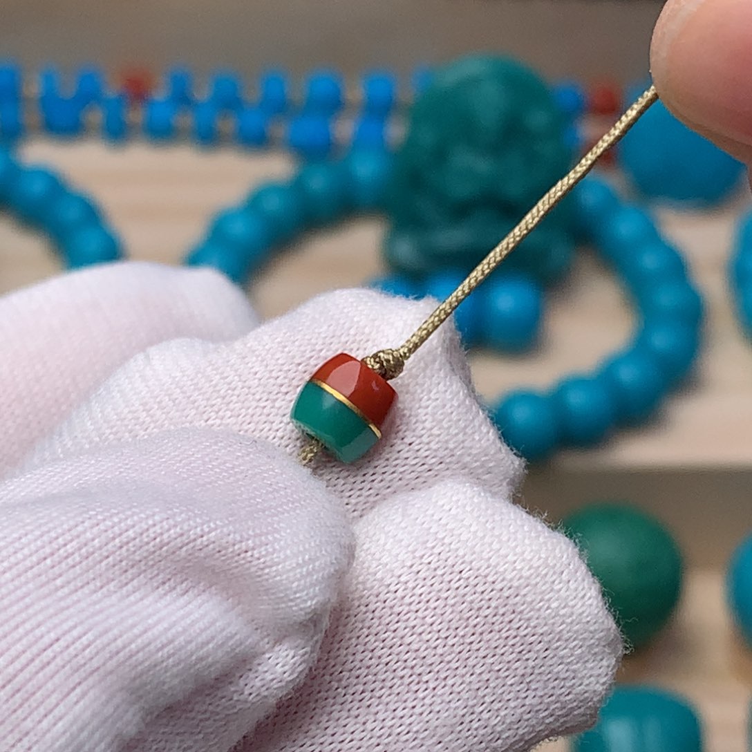 绿松石珠宝奇石未镶嵌5.9mm