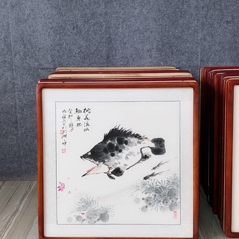 【闪购商品】国画书画作品带框65×65厘米