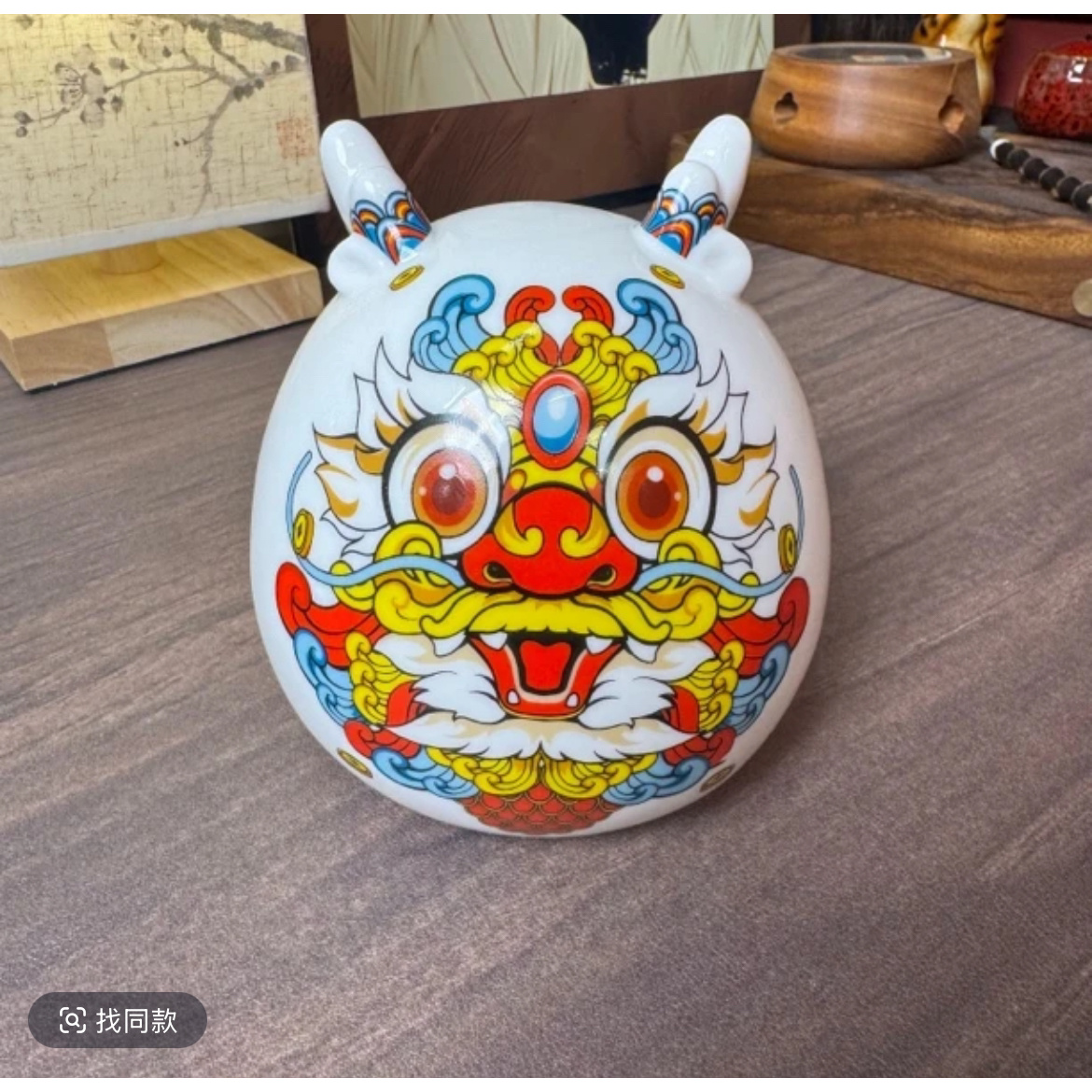 可爱龙头白色存钱罐