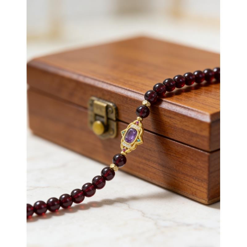 S1746-石榴石双圈手串