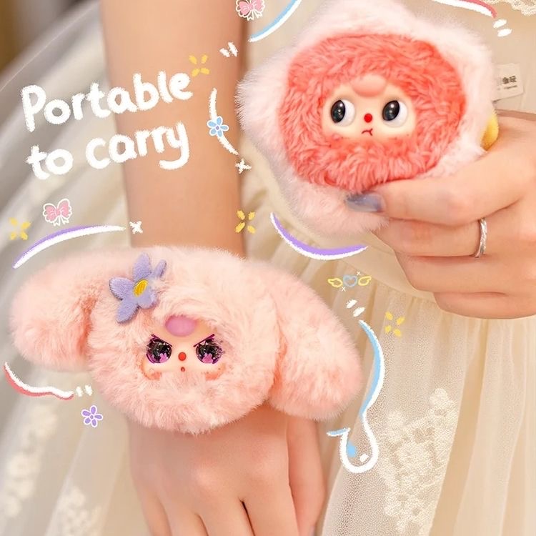 正版现货全新BabyThree娃三岁萌萌发圈毛绒系列盲盒潮玩女生礼物