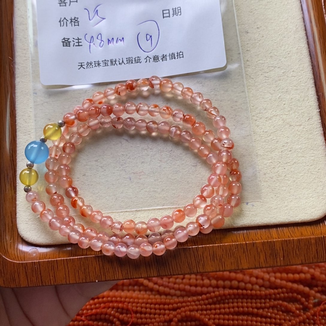 南红玛瑙未镶嵌手链