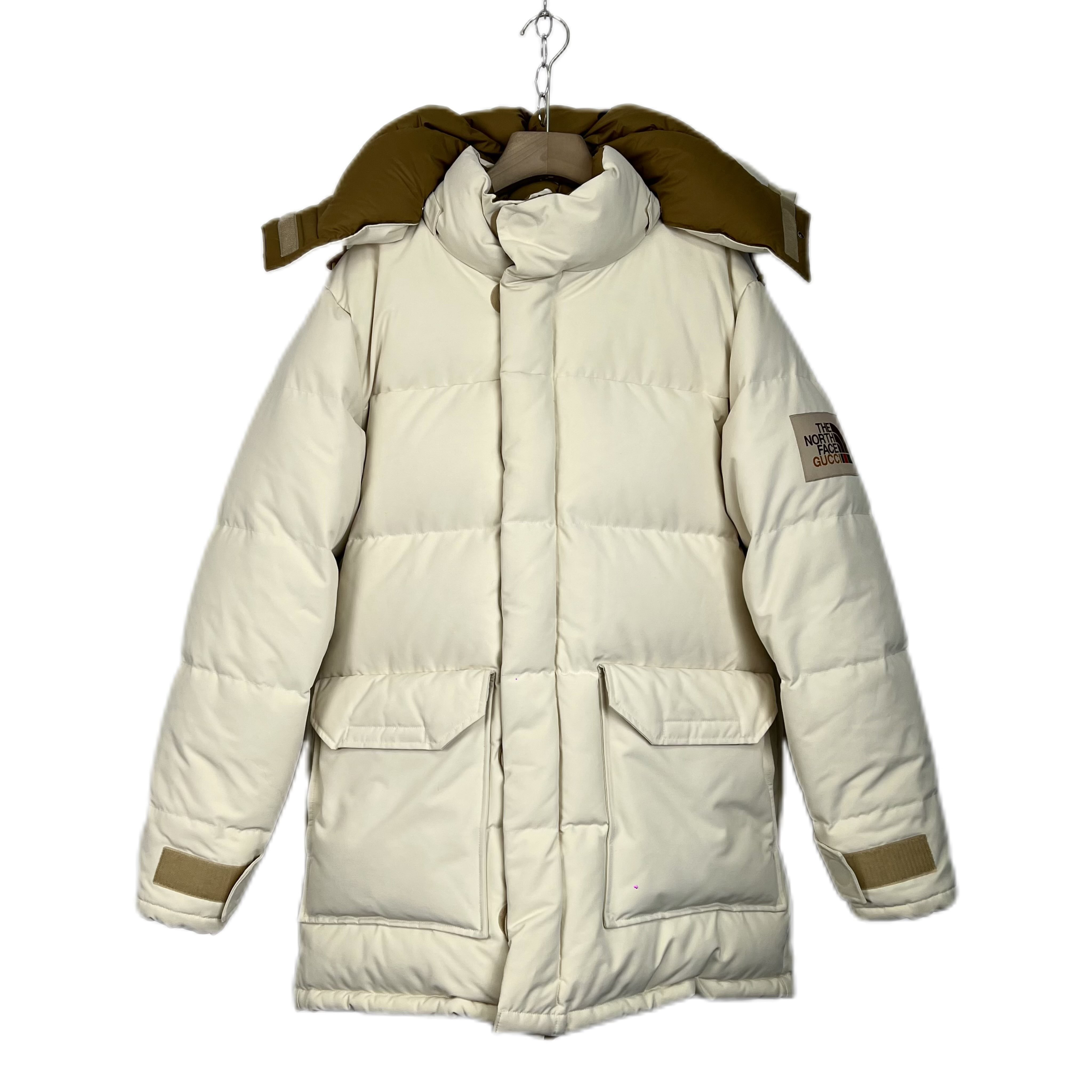 未使用 GUCCI/古驰 S码/北面联名米白色羽绒服/07811