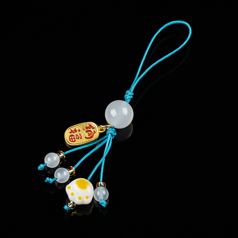 天然玛瑙包包挂精品饰品，手工编织