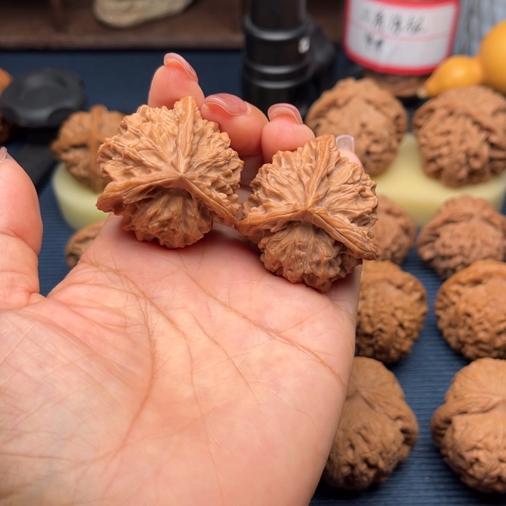吊坠文玩核桃38盘山三棱全品