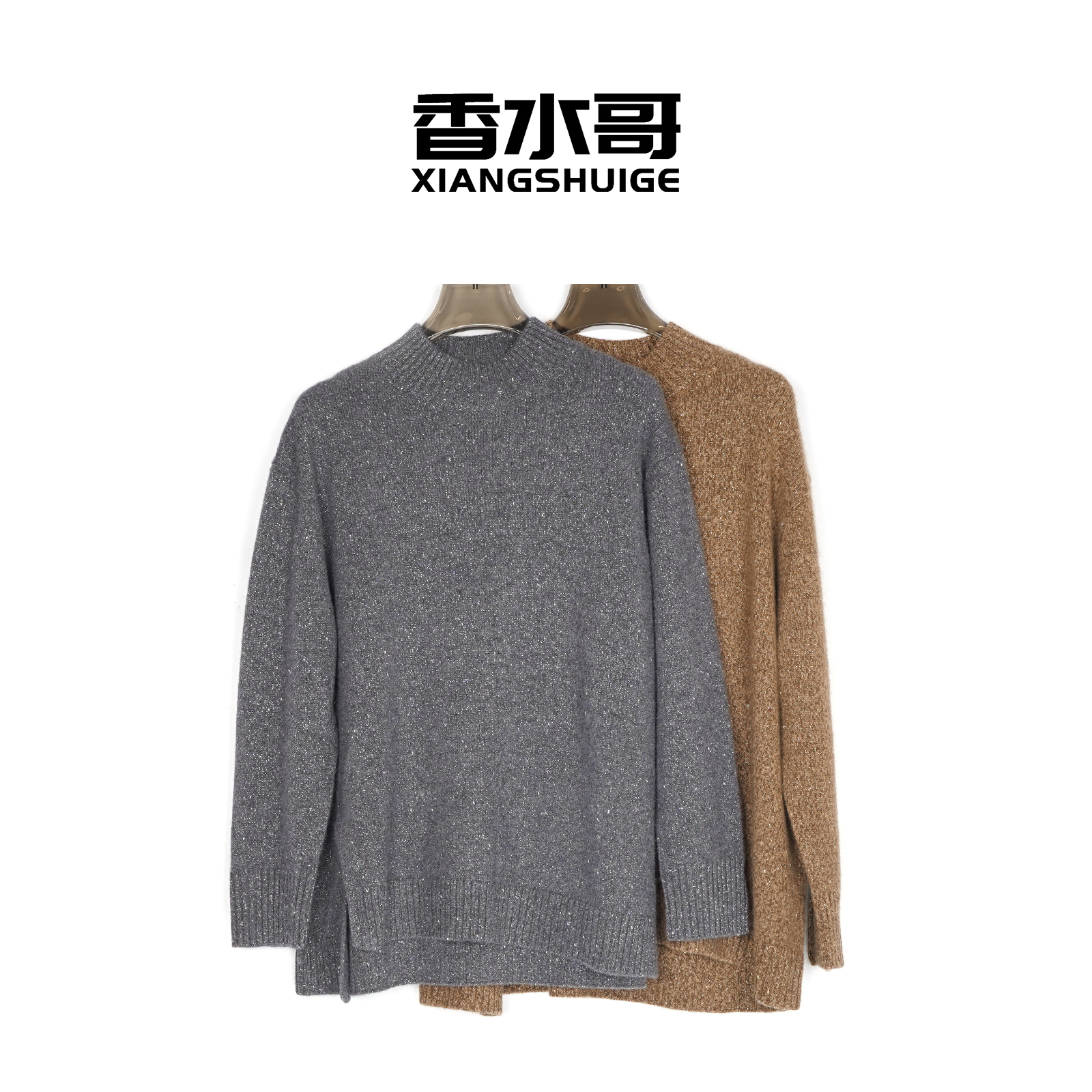 金豆套头羊绒衫2025秋冬新品时尚保暖长袖宽松针织衫