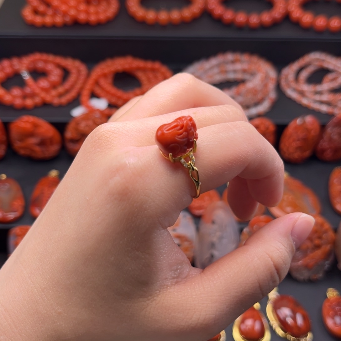 南红玛瑙南红银S925镶嵌