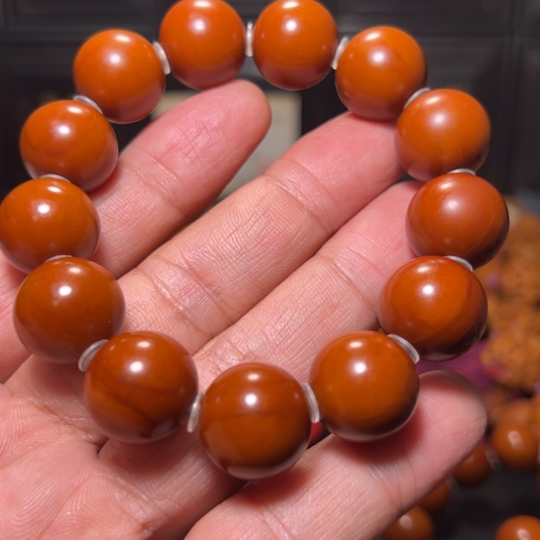 专***砂橄榄核手串正圆手串