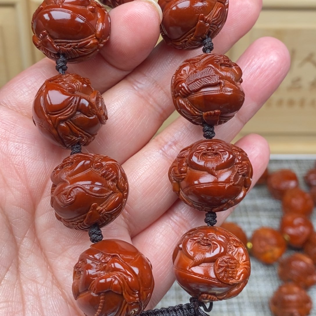 安***辉吊坠橄榄核财神23