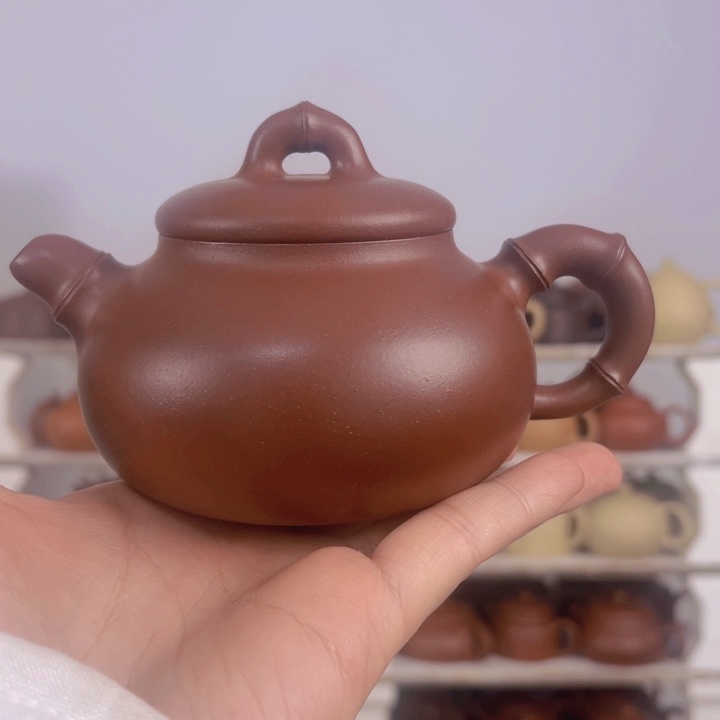 紫砂茶壶王*竹节紫砂壶
