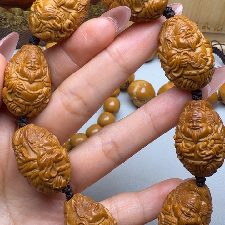 橄榄核手串/手链九龙财神