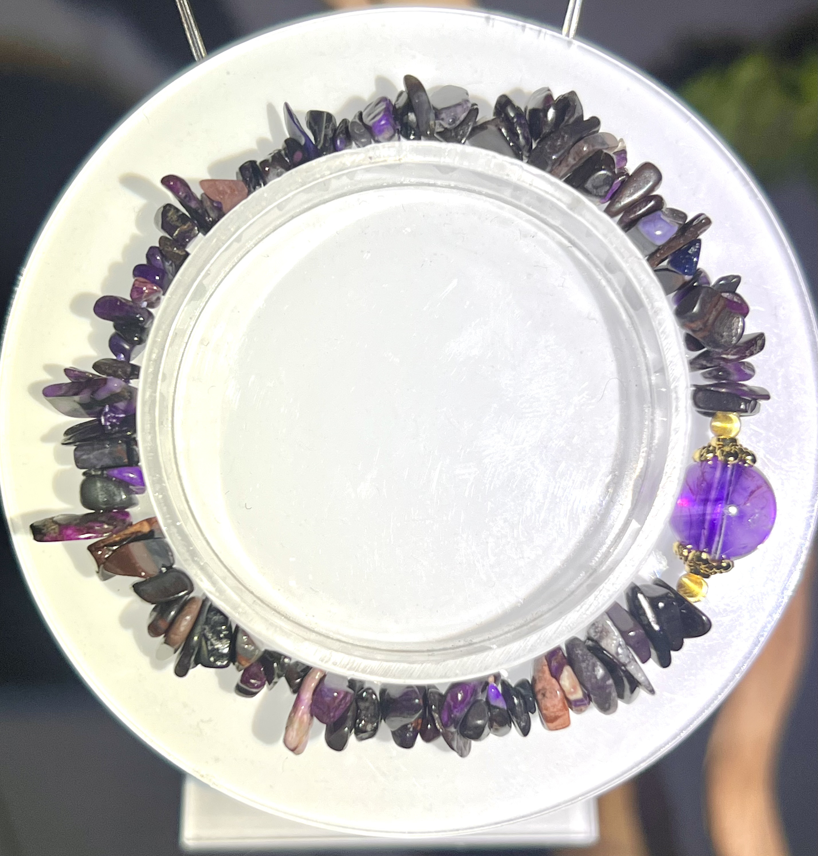 舒俱莱搭紫超顶珠手串（多样性发其一）