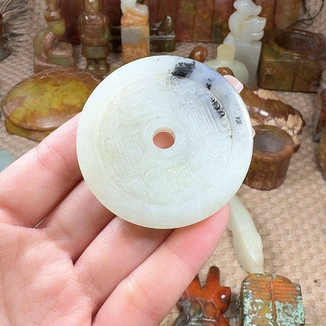 白玉菩提吊坠挂件