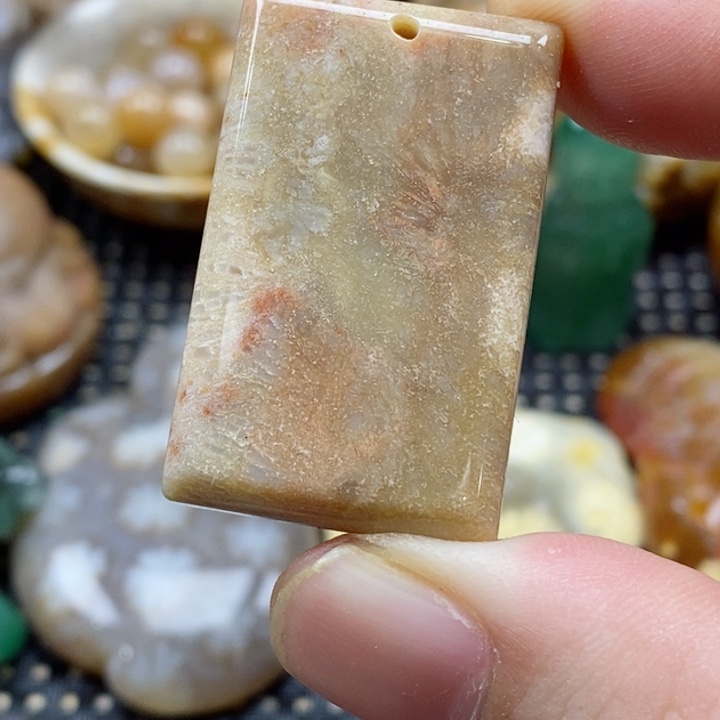 硅化珊瑚（珊瑚玉）颈饰未镶嵌