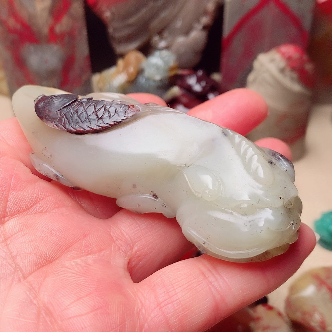 昌化石豆青冻精美手玩