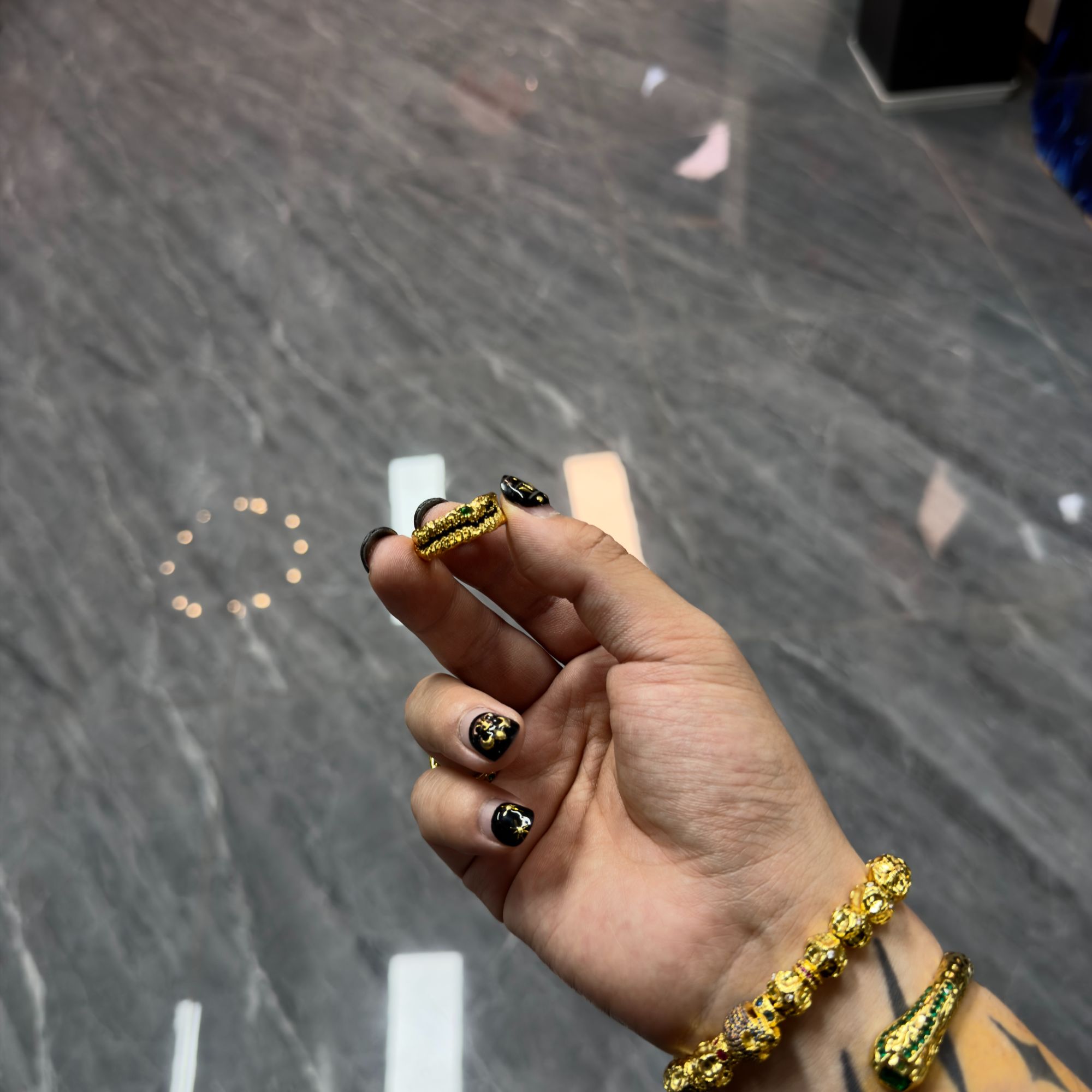 合金戒指 【涅槃 黑冰糖千面 戒指】戒指国潮风发时尚