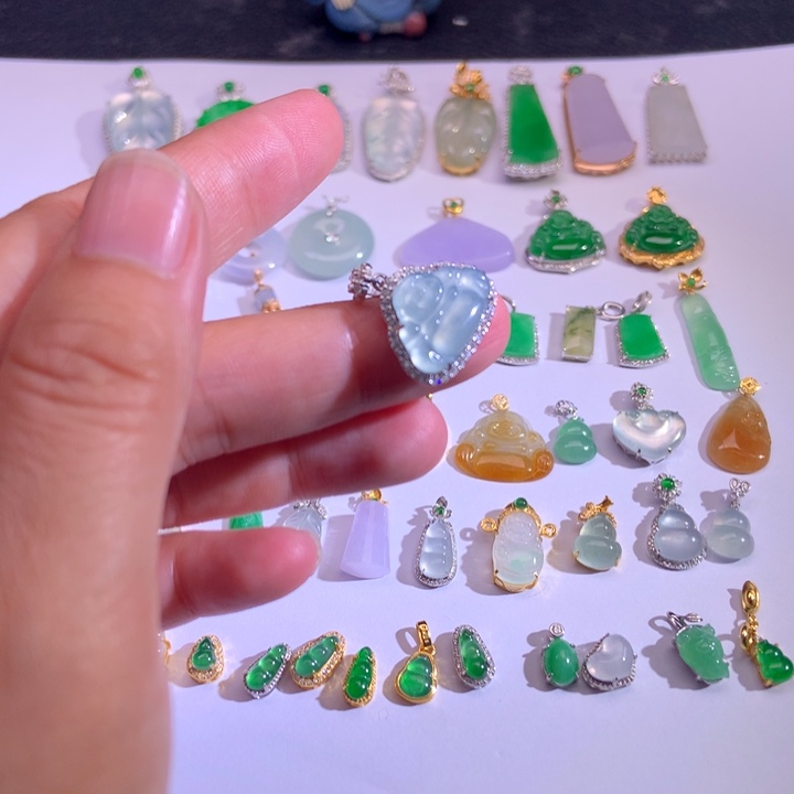 翡翠银S925镶嵌颈饰