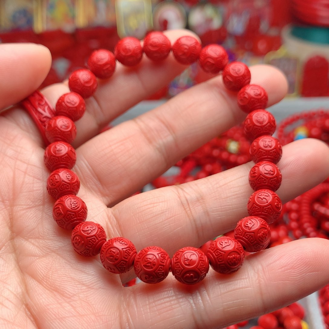 天然辰砂工艺品朱砂手串