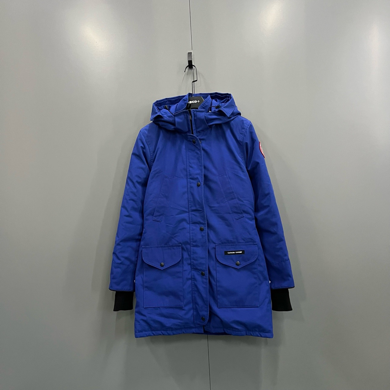 （jp）112 【XP】加拿大鹅 蓝色徽标连帽羽绒服 S码/95新/14000